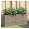 Image de Jardinière avec 2 pots gris 90x20x40 cm résine tressée