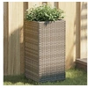 Image de Jardinière Gris 30x30x60 cm résine tressée