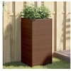 Image de Jardinière marron 40x40x80 cm résine tressée