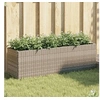 Image de Jardinière avec 3 pots gris 105x30x32 cm résine tressée