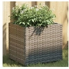 Image de Jardinière gris 36x30x32 cm résine tressée