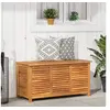 Image de Boîte de rangement de jardin persiennes 113x50x56cm bois acacia