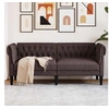 Image de Canapé Chesterfield 2 places marron foncé tissu