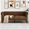 Image de Canapé Chesterfield 2 places marron tissu