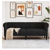 Image de Canapé Chesterfield 3 places noir tissu