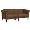 Image de Canape droit 2 places en simili-cuir marron 77 x 182 x 74 cm