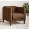Image de Fauteuil marron similicuir daim