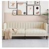 Image de Canape droit en.casa 2 places en lin blanc 76.5 x 176 x 74.5 cm