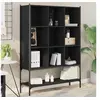 Image de Bibliothèque, Armoire à Livres avec Etagère, Meuble de Rangement Salon Bureau Chambre à Coucher Intérieur, Noir Bois 3214329