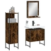 Image de Ensemble d'Armoires de Salle de Bain 3 pcs, Armoires de Lavabo avec Miroir, Placards de Rangement Toilette Intérieur, 3214346