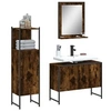 Image de Ensemble d'Armoires de Salle de Bain 3 pcs, Armoires de Lavabo avec Miroir, Placards de Rangement Toilette Intérieur, 3214351