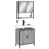 Image de Ensemble de Meubles de Salle de Bain 2 pcs, Armoires à Miroir avec Rangement, Organisateur de Toilette, Moderne, 3214663