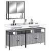 Image de Ensemble de Meubles de Salle de Bain 3 pcs, Armoires avec Miroir, Meuble de Rangement Toilette Intérieur, Moderne, 3214668