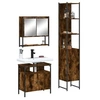Image de Ensemble de meubles de salle de bain 3 pcs Chêne fumé