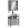 Image de Ensemble de Meubles de Salle de Bain 2 pcs, Armoires de Lavabo avec Miroir, Placards de Rangement Toilette, Moderne, 3214718