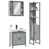 Image de Ensemble de Meubles de Salle de Bain 3 pcs, Armoires de Lavabo avec Miroir, Placards de Rangement Toilette, 3214743