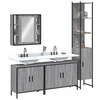 Image de Ensemble de Meubles de Salle de Bain 4 pcs, Armoires de Lavabo avec Miroir, Placards de Rangement Toilette, 3214753