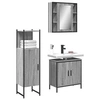 Image de Ensemble d'Armoires de Salle de Bain 3 pcs, Placard avec Miroir, Meuble de Toilette avec Pieds Réglables, Industriel, 3214763