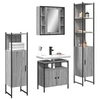 Image de Ensemble d'Armoires de Salle de Bain 4 pcs, Placard avec Miroir, Meuble de Toilette avec Pieds Réglables, Industriel, 3214768