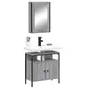 Image de Ensemble de meubles de salle de bain 2 pcs Sonoma gris, armoire de salle de bain, armoire de bain, meuble-lavabo de 3214778