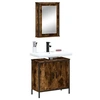 Image de Ensemble de meubles de salle de bain 2 pcs Chêne fumé