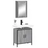 Image de Ensemble de meubles de salle de bain 2 pcs Sonoma gris, armoire de salle de bain, armoire de bain, meuble-lavabo de 3214783