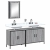 Image de Ensemble de meubles de salle de bain 3 pcs Sonoma gris, armoire de salle de bain, armoire de bain, meuble-lavabo de 3214793
