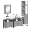 Image de Ensemble de meubles de salle de bain 4 pcs Sonoma gris, armoire de salle de bain, armoire de bain, meuble-lavabo de 3214808