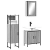 Image de Ensemble de Meubles de Salle de Bain 3 pcs, Armoires avec Miroir, Meuble de Rangement Toilette Intérieur, Moderne, 3214823