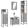 Image de Ensemble de Meubles de Salle de Bain 4 pcs, Armoires avec Miroir, Meuble de Rangement Toilette Intérieur, Moderne, 3214828