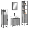 Image de Ensemble de Meubles de Salle de Bain 4 pcs, Armoires avec Miroir, Meuble de Rangement Toilette Intérieur, Moderne, 3214833