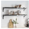 Image de Wandschappen 2 st 100x23,5 cm roestvrijstaal zwart3214513