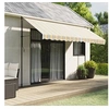 Image de Tissu de Remplacement pour Auvent, Voile d'Ombrage Imperméable, Toile de Store Jardin Patio Terrasse, Rayures Multicolores 4x3 m