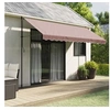 Image de Tissu de remplacement de cantonnière d'auvent rayure marron 4 m