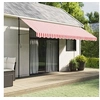 Image de Tissu de remplacement de cantonnière d'auvent rouge blanc 4,5 m, dessus de store de remplacement, parasol de patio,, auvent de jardin 367801