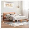 Image de Bedframe zonder matras massief grenenhout wasbruin 150x200 cm844146