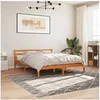 Image de Cadre de Lit, Lit Double avec Sommier ï¿½ Lattes, Lit Adulte, Meuble de Chambre ï¿½ Coucher, Moderne, Cire Marron 200x200 844149