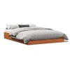 Image de Cadre de lit cire marron 160x200 cm bois de pin massif 844816