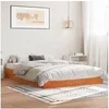 Image de Cadre de lit sans matelas cire marron 140x200cm bois pin massif