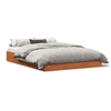 Image de Cadre de lit cire marron 120x190 cm bois de pin massif 844824