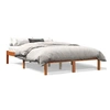 Image de Cadre de lit cire marron 135x190 cm bois de pin massif 844842