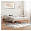 Image de Cadre de lit sans matelas cire marron 140x200cm bois pin massif