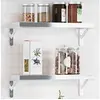 Image de Supports d'étagères 4pcs 15x2,5x11,5cm argenté acier inoxydable, support mural, support d'étagère mural,, support 30296