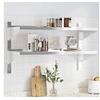 Image de Wandschap 2-laags 100x40x60 cm roestvrijstaal zilverkleurig30309