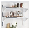 Image de Wandschap 2-laags 75x23,5x60 cm roestvrijstaal zilverkleurig30314