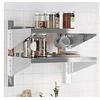 Image de Wandschap 2-laags 50x40x48 cm roestvrijstaal zilverkleurig30315