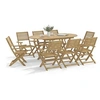 Image de Chaises pliables de jardin lot de 6 bois massif d'acacia, chaise de jardin en bois, chaise pliable, meuble 3214226
