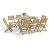 Image de Chaises pliables de jardin lot de 8 bois massif d'acacia, chaise de jardin en bois, chaise pliable, meuble 3214229