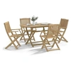 Image de Ensemble à manger de jardin 5 pcs Bois d'acacia solide, ensemble de salle à manger d'extérieur, meuble de salle à 3214234