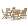 Image de Ensemble à manger de jardin 7 pcs Bois d'acacia solide, ensemble de salle à manger d'extérieur, meuble de salle à 3214235